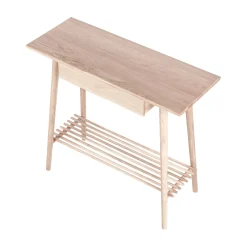 Wood II konsolbord FSC certificeret egetræ - hvidpigmenteret