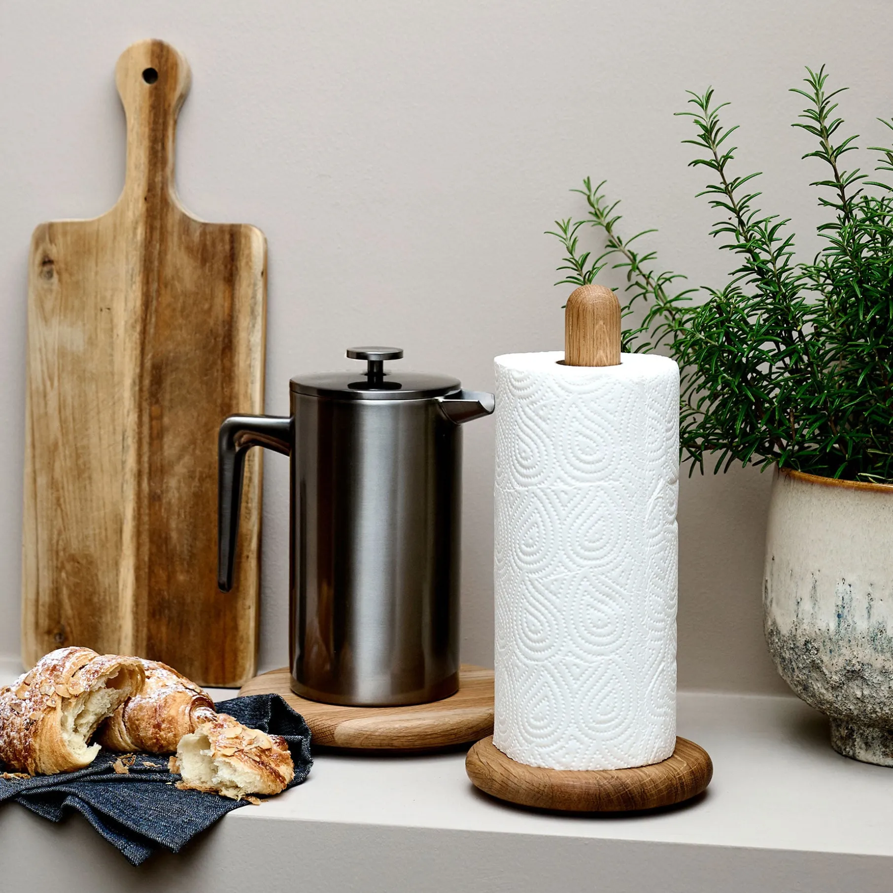 Wood Oak Køkkenrulleholder