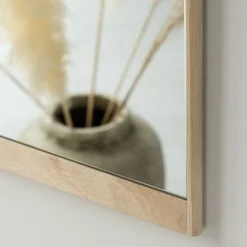 Wood spejl H90 cm - hvidpigmenteret